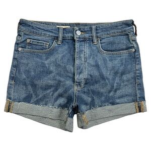 Anthropologie PILCRO Cuffed High Waist Denim Shorts size 27